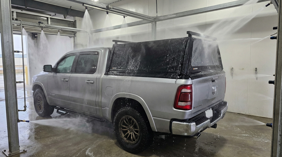 Our extreme car wash test simulating different weather systems and environments.